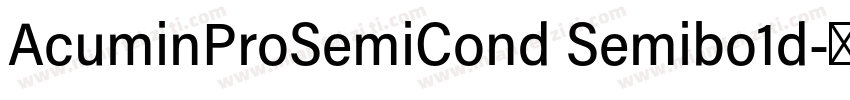 AcuminProSemiCond Semibo1d字体转换